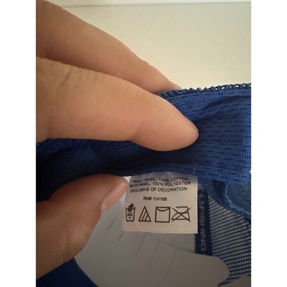 RealTree Fishing Trucker Snapback Hat Snap Closure Cotton Red White Blue NEW - Picture 7 of 8